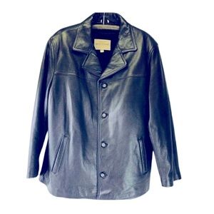 GUESS BLACK LEATHER JACKET